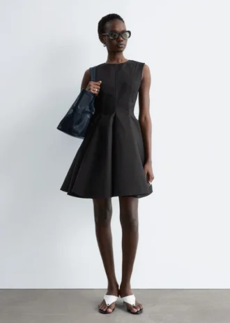 Mini-robe plissée