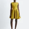 Mini-robe plissée