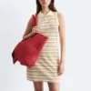 Mini-robe polo en coton rayé