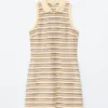 Mini-robe polo en coton rayé