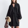 Mini-robe portefeuille avec détail foulard