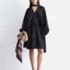 Mini-robe portefeuille avec détail foulard