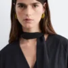 Mini-robe portefeuille avec détail foulard