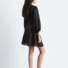 Mini-robe portefeuille en lin