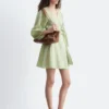 Mini-robe portefeuille en lin