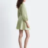 Mini-robe portefeuille en lin