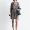 Mini-robe portefeuille en soie