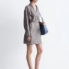Mini-robe portefeuille en soie