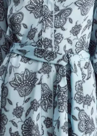 Mini-robe portefeuille à fleurs
