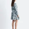 Mini-robe portefeuille à fleurs