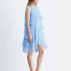 Mini-robe sans manches à volants