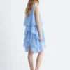 Mini-robe sans manches à volants