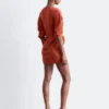 Mini-robe sculpturale à fronces