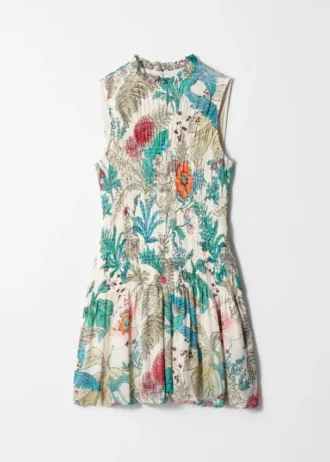 Mini-robe smockée