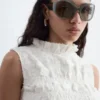 Mini-robe smockée