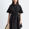 Mini-robe évasée à cordon de serrage