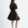 Mini-robe évasée à cordon de serrage