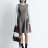Mini-robe évasée en laine