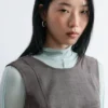 Mini-robe évasée en laine