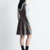 Mini-robe évasée en laine