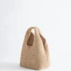 Mini sac fourre-tout en paille de papier