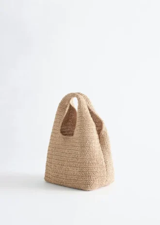 Mini sac fourre-tout en paille de papier