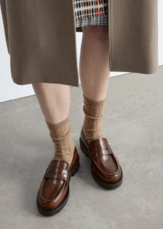 Mocassins en cuir épais