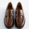 Mocassins en cuir épais