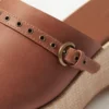 Mules à plateforme en daim
