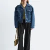 Pantalon ajusté en laine mélangée