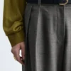 Pantalon ajusté en laine mélangée