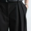 Pantalon ajusté en laine mélangée