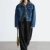 Pantalon ajusté en laine mélangée