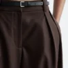 Pantalon ajusté en laine mélangée