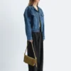 Pantalon ajusté en laine mélangée