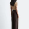 Pantalon ajusté en laine mélangée