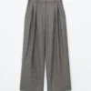 Pantalon ajusté en laine mélangée