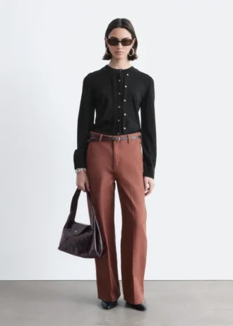 Pantalon ample décontracté en coton