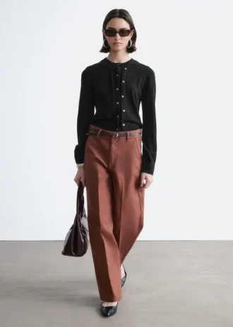Pantalon ample décontracté en coton