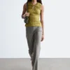 Pantalon droit en laine