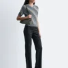 Pantalon droit en laine
