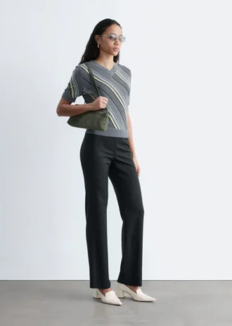 Pantalon droit en laine