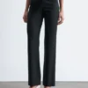 Pantalon droit en laine