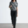 Pantalon droit en laine
