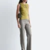 Pantalon droit en laine
