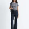 Pantalon droit à plis marqués