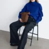 Pantalon droit à plis marqués