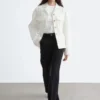 Pantalon droit à plis marqués