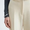 Pantalon droit à plis marqués