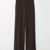Pantalon droit à plis marqués
